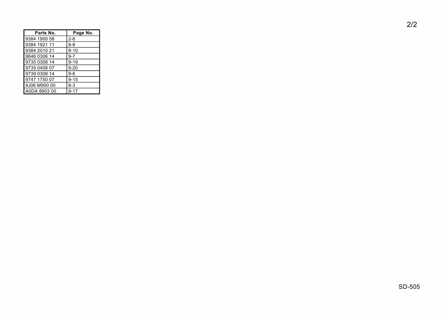 Konica-Minolta Options SD-505 4511761 Parts Manual-2